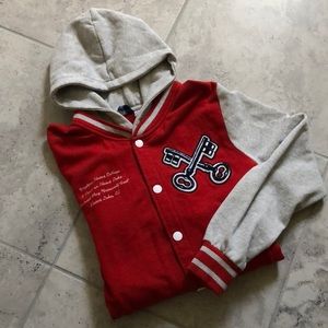 Embroidered Letterman Hoodie